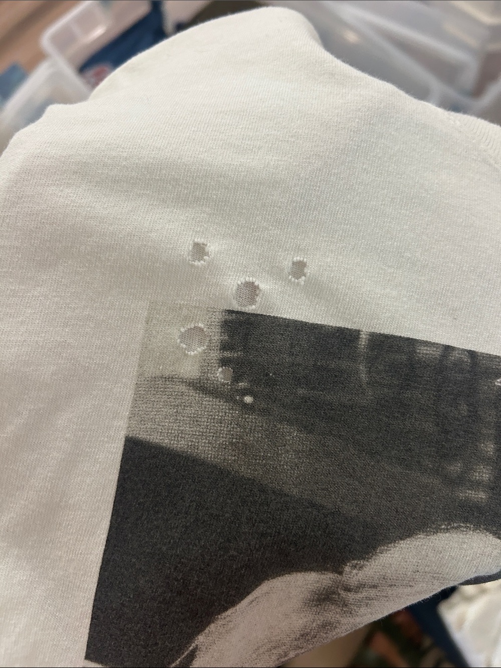 Slightly Distressed Graphic Debbie Harry and David Bowie Photo Print Tee - Picture 5 of 5